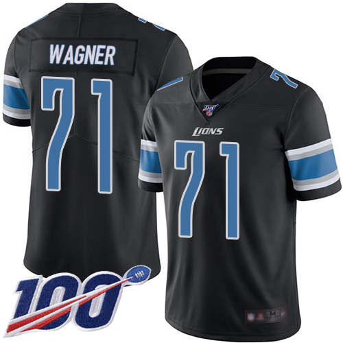Detroit Lions Limited Black Men Ricky Wagner Jersey NFL Football #71 100th Season Rush Vapor Untouchable->youth nfl jersey->Youth Jersey